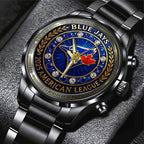 Toronto Blue Jays 2025 American League Champions Black Stainless Steel Watch – TANTN17723