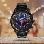 Toronto Blue Jays 2025 American League Champions Black Stainless Steel Watch – TANTN17723