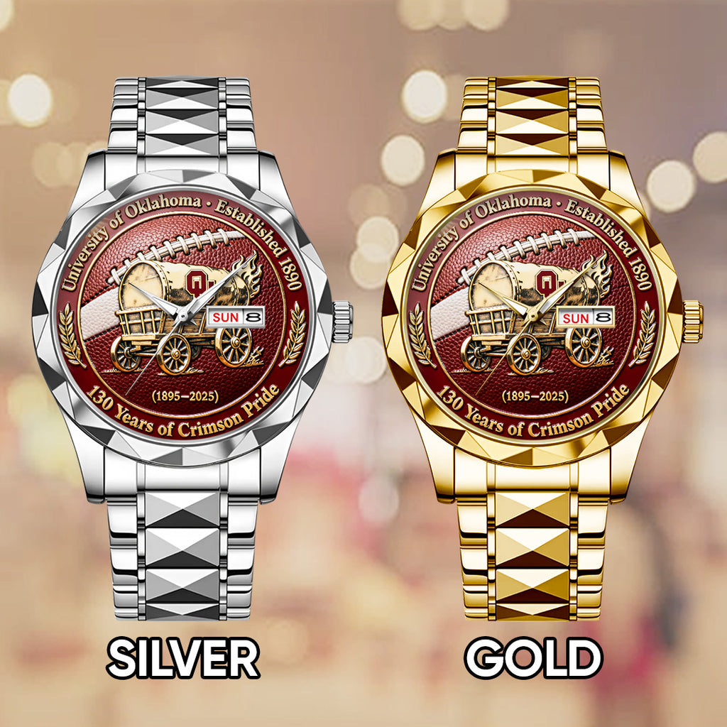 Oklahoma Sooners Football 130th Anniversary 2025 Alloy Luxury Quartz Watch – TANTN17817