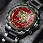 Oklahoma Sooners Football 130th Anniversary 2025 Black Stainless Steel Watch – TANTN17822