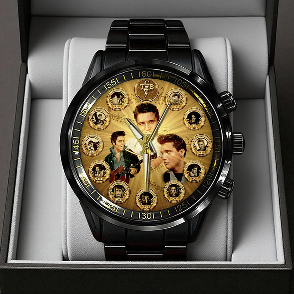 Elvis Presley Black Stainless Steel Watch – TANTN17870