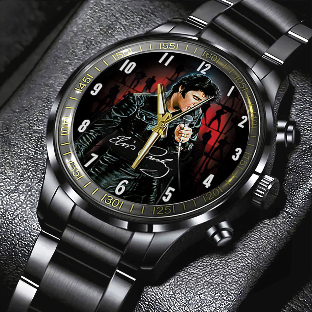 Elvis Presley Black Stainless Steel Watch – TANTN17872