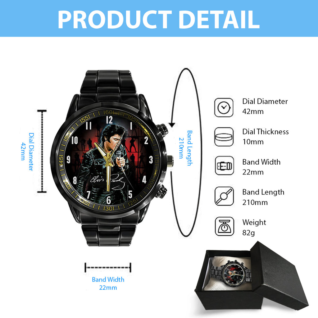 Elvis Presley Black Stainless Steel Watch – TANTN17872
