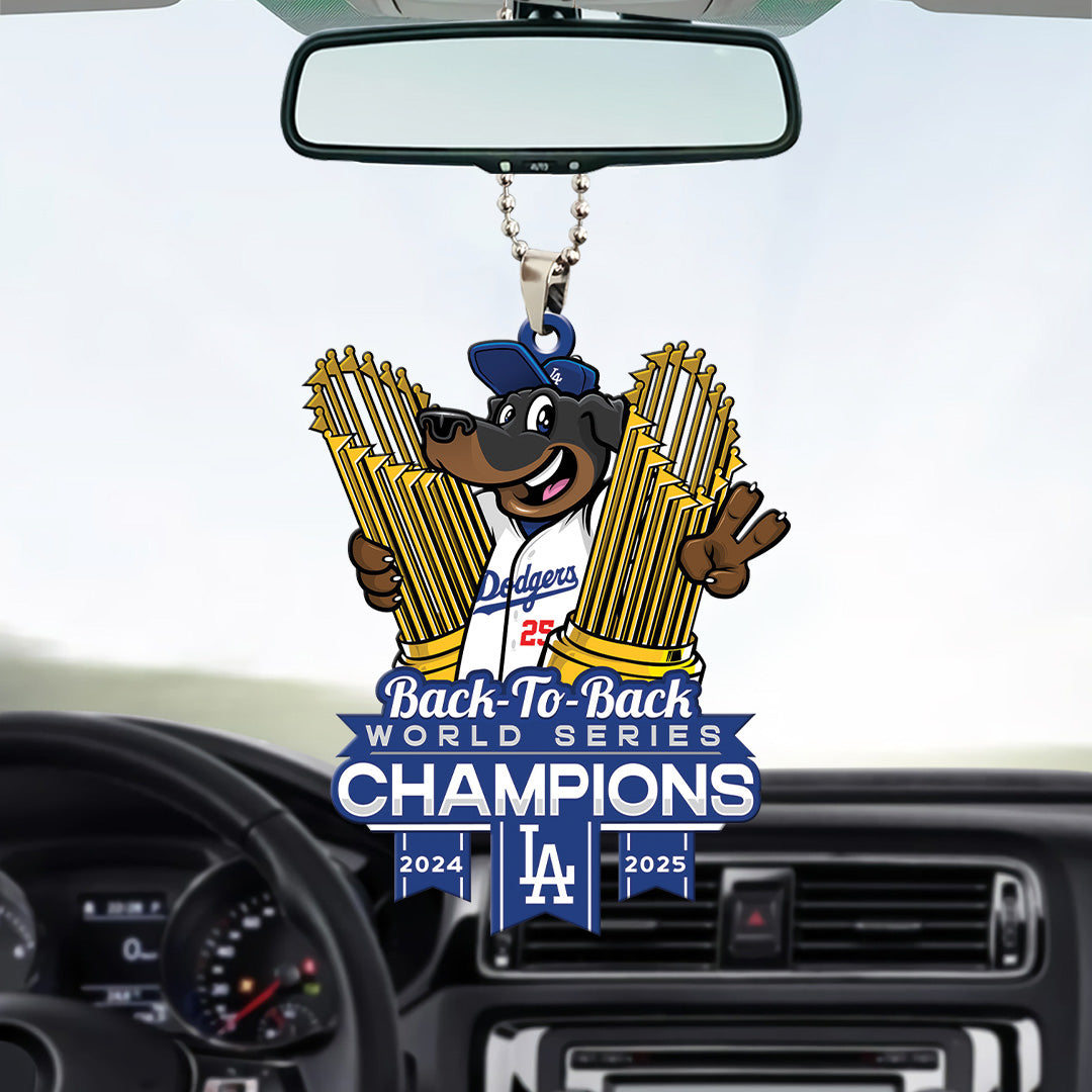 Los Angeles Dodgers World Series 2025 Custom shape 2-sided Acrylic Car Ornament – TANTN18051