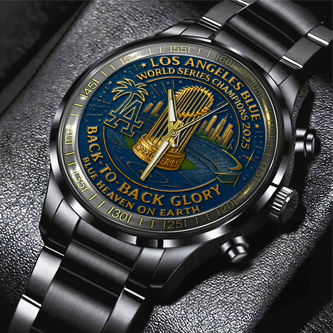 Los Angeles Dodgers World Series 2025 Black Stainless Steel Watch – TANTN18081