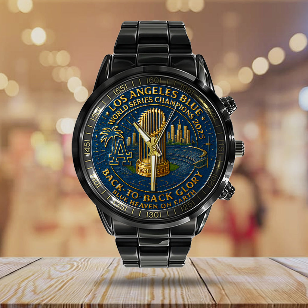 Los Angeles Dodgers World Series 2025 Black Stainless Steel Watch – TANTN18081