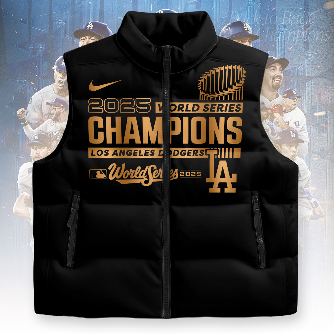 Los Angeles Dodgers World Series 2025 3D Sleeveless Down Jacket – TANTN18185