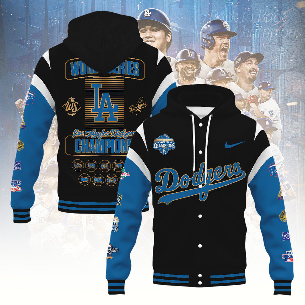 Los Angeles Dodgers World Series 2025 Hooded Baseball Jacket – TANTN18226
