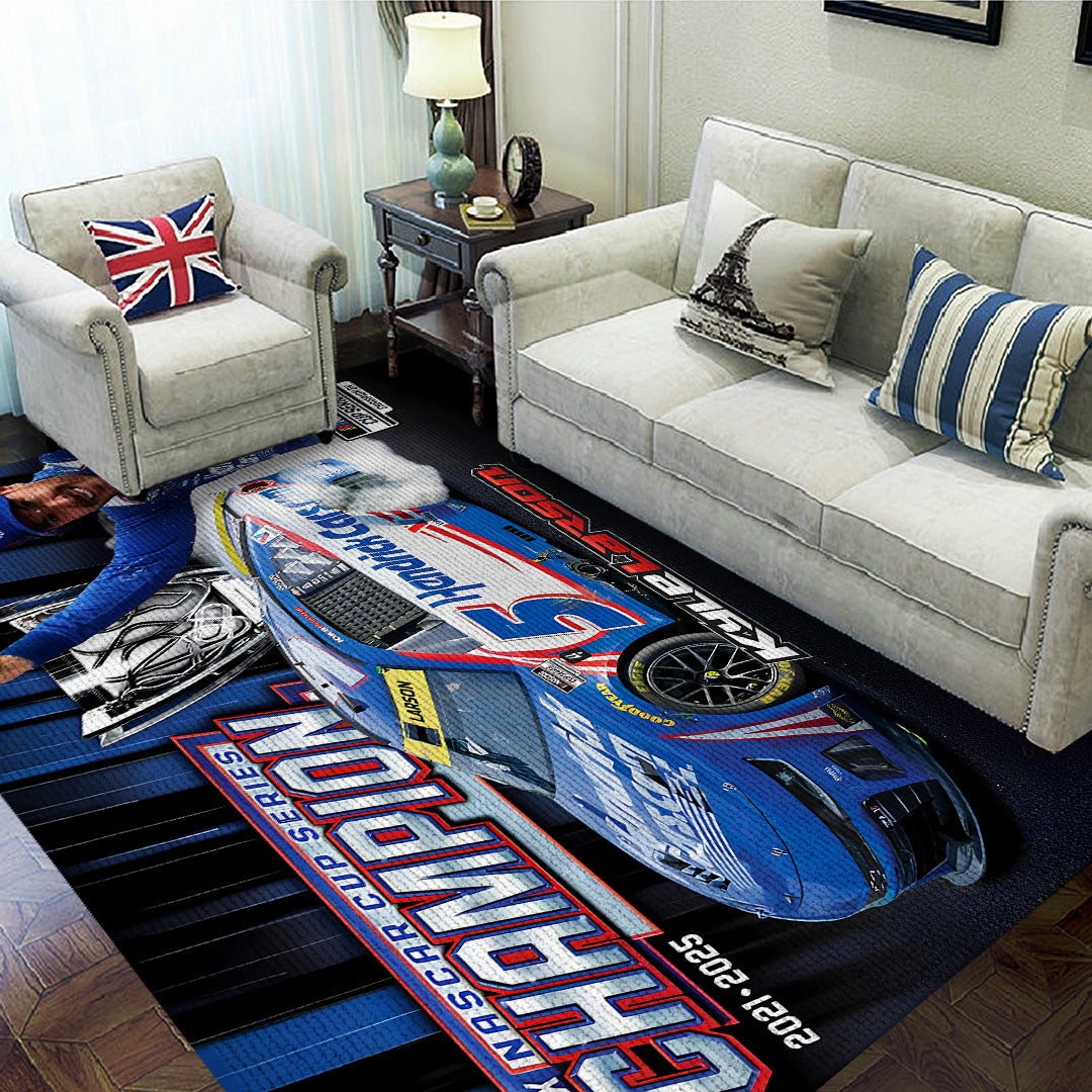 Kyle Larson 2025 NASCAR Cup Series Champion Rectangular Rug – TANTN18289