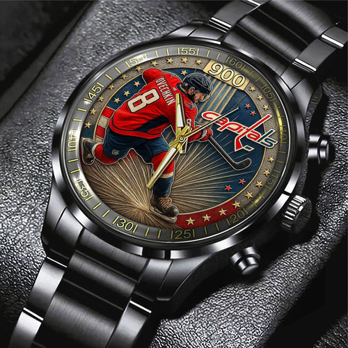 Alex Ovechkin x Washington Capitals Black Stainless Steel Watch – TANTN18401