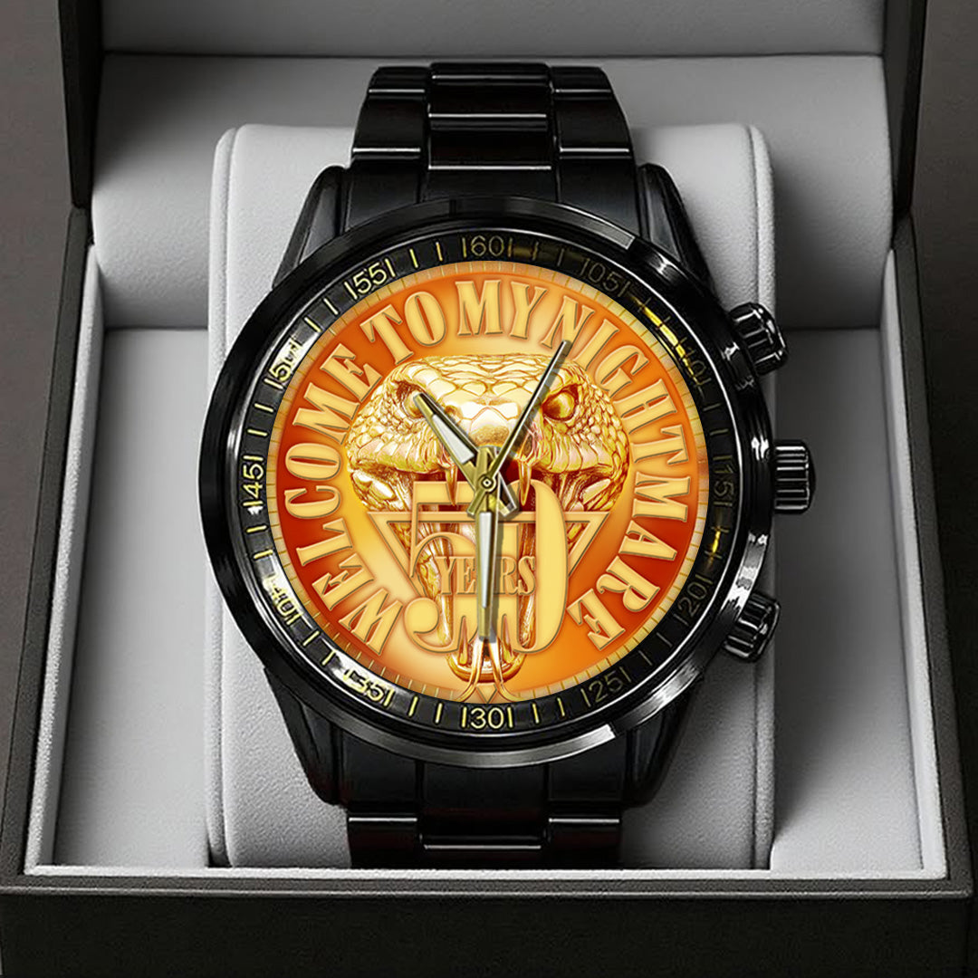 Alice Cooper Welcome to My Nightmare 50th Anniversary Black Stainless Steel Watch – TANTN18493