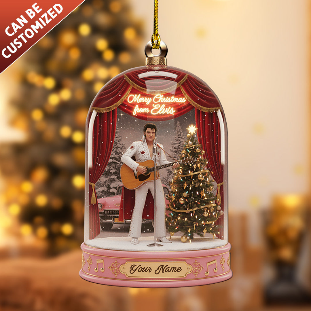 Personalized Elvis Presley Custom Shape 2-sided Acrylic Ornament – TANTN18518