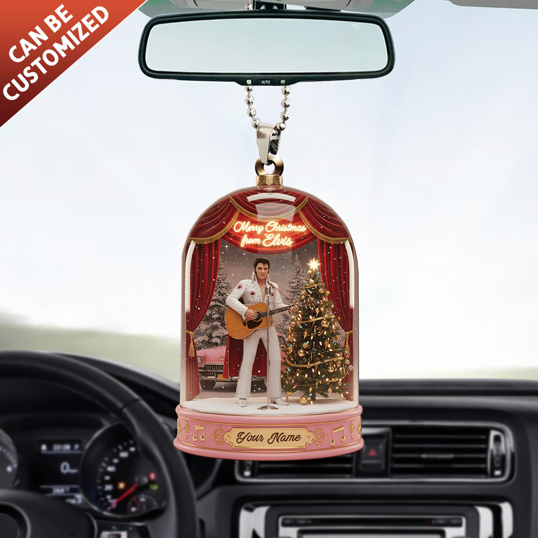 Personalized Elvis Presley Custom shape 2-sided Acrylic Car Ornament – TANTN18519