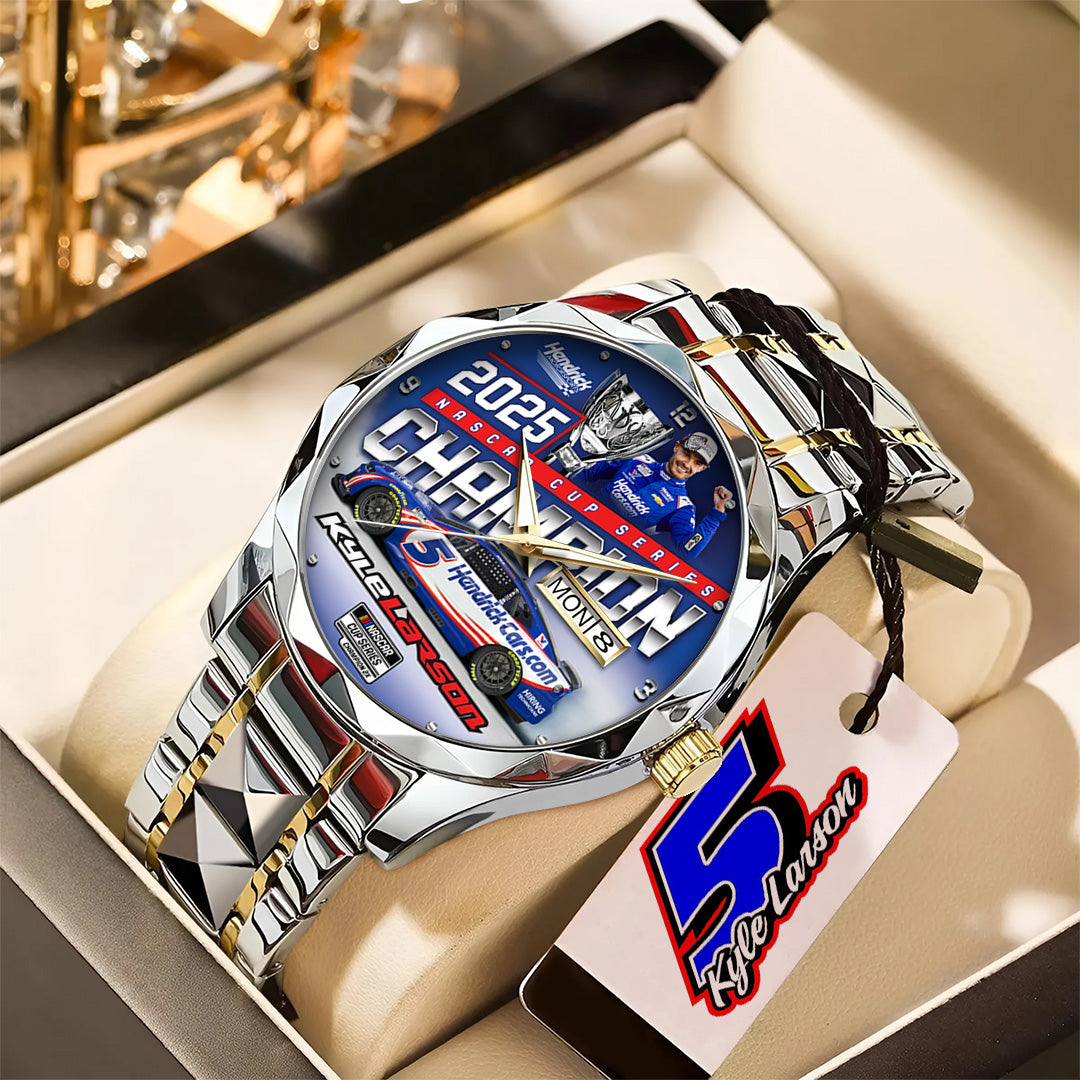 Kyle Larson 2025 NASCAR Cup Series Champion Alloy Luxury Quartz Watch – TANTN18544