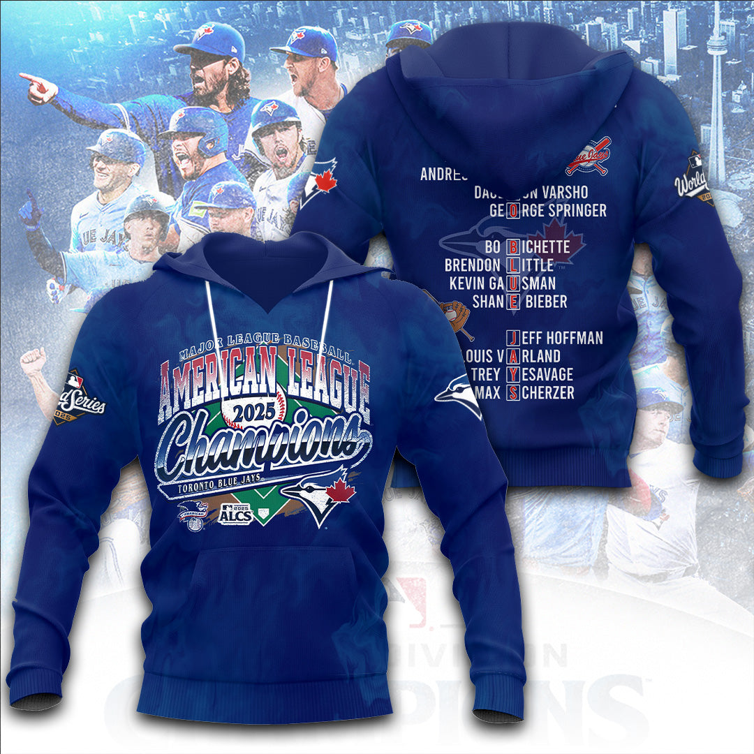 Toronto Blue Jays WinCraft 2025 American League Champions 3D Apparel – TANTN18586