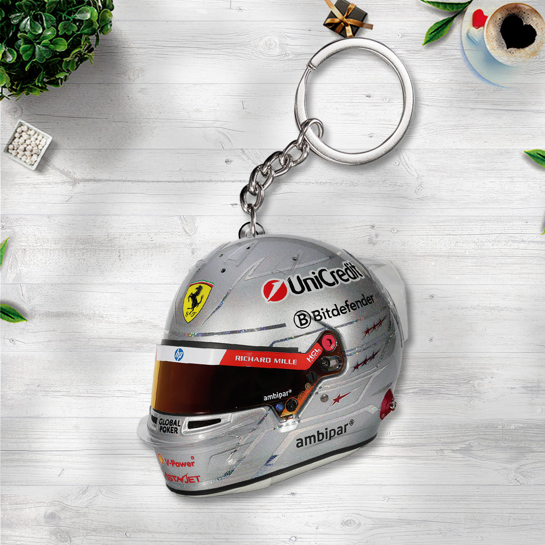 Scuderia Ferrari Las Vegas x Lewis Hamilton Custom Shape 2-sided Keychain – TANTN18810