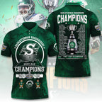 Saskatchewan Roughriders 2025 Grey Cup Champions 3D Apparel – TANTN18833