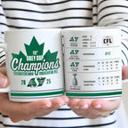 Saskatchewan Roughriders 2025 Grey Cup Champions Ceramic Mug – TANTN18889