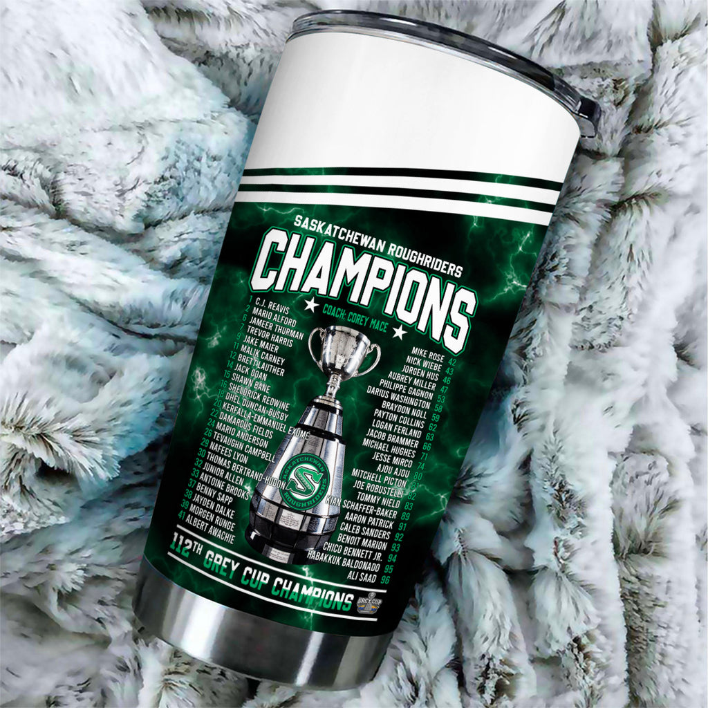 Saskatchewan Roughriders 2025 Grey Cup Champions Tumbler Cup – TANTN18943