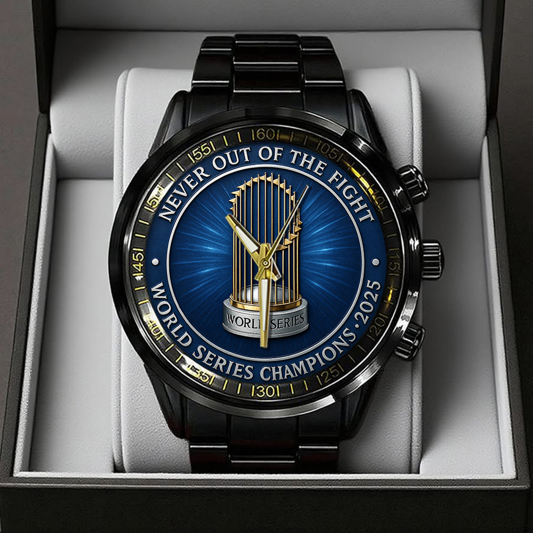 Los Angeles Dodgers World Series 2025 Black Stainless Steel Watch – TANTN18955