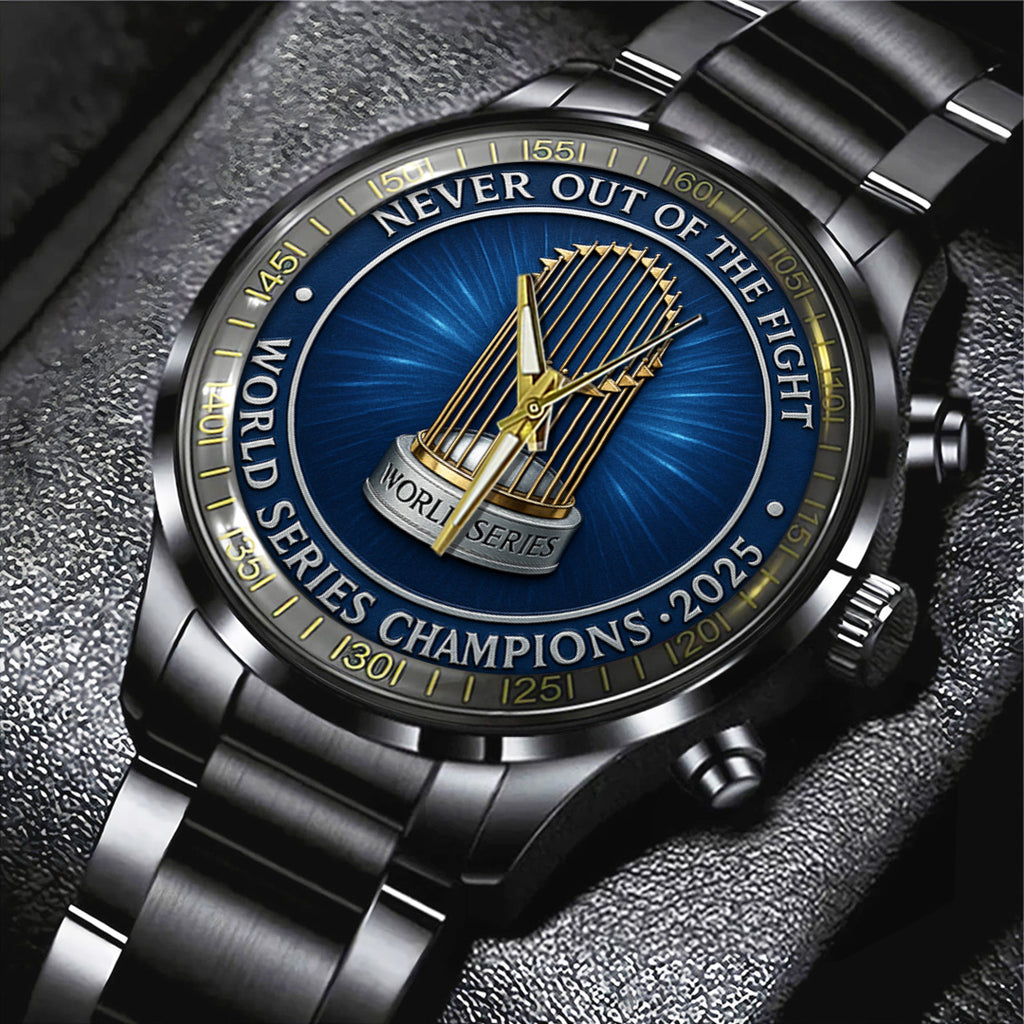 Los Angeles Dodgers World Series 2025 Black Stainless Steel Watch – TANTN18955