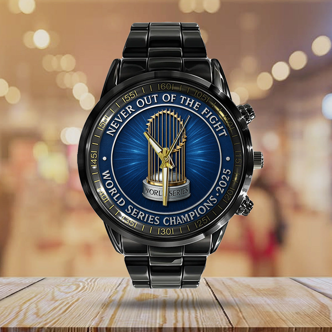 Los Angeles Dodgers World Series 2025 Black Stainless Steel Watch – TANTN18955