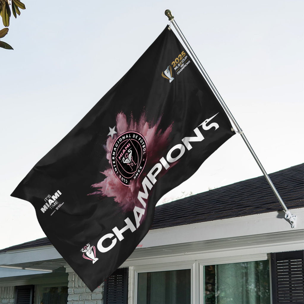 Inter Miami CF Champions MLS 2025 3D Double-side House Flag – TANTN19177