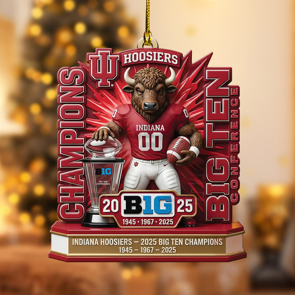 4PCS Indiana Hoosiers Football Custom Shape 2-Side Printed Acrylic Ornament – TANTN19260