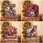 4PCS Indiana Hoosiers Football Custom Shape 2-Side Printed Acrylic Ornament – TANTN19260