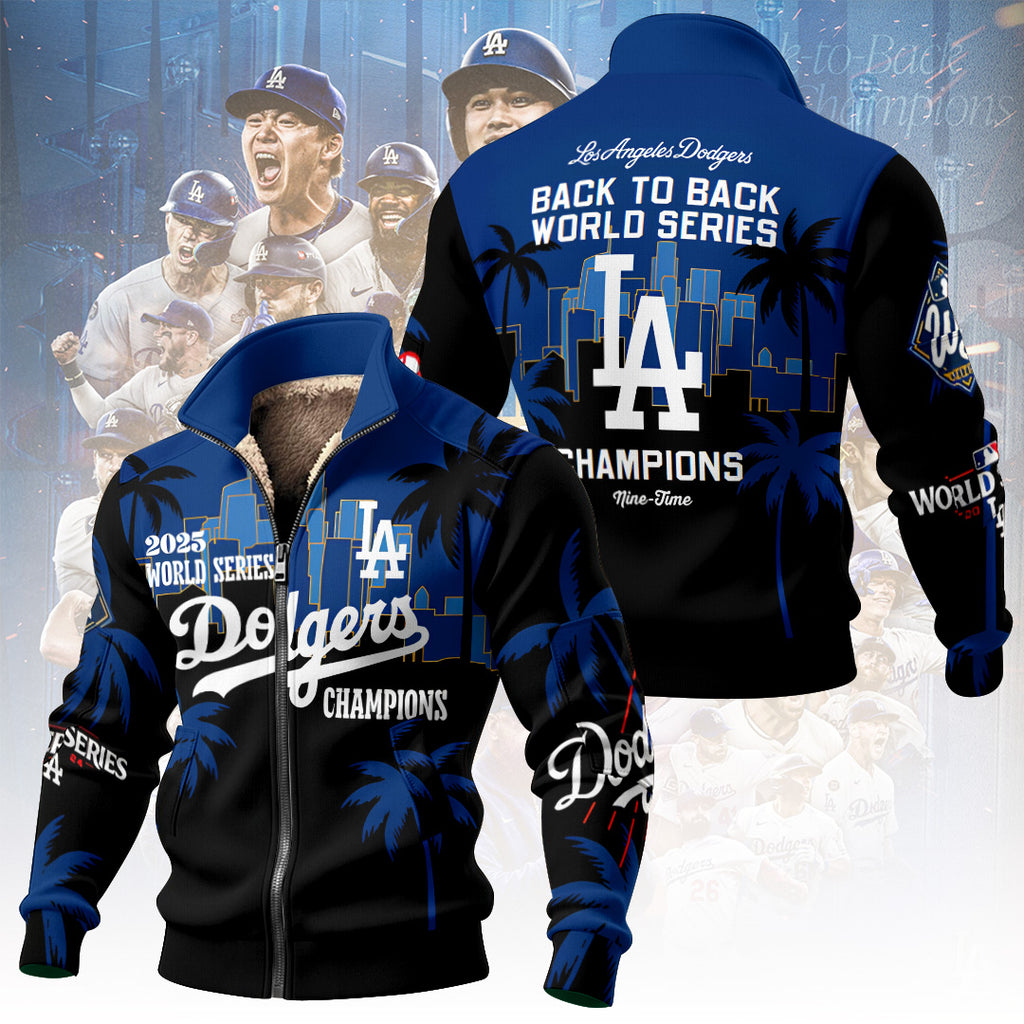 Los Angeles Dodgers World Series 2025 Thick Knit Fleece Jacket – TANTN19660