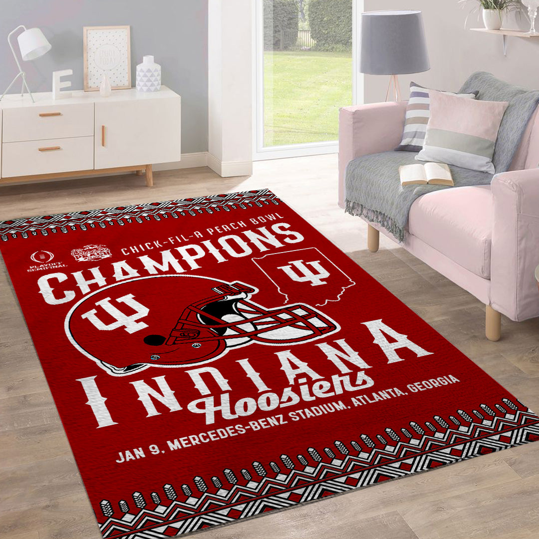 Indiana Hoosiers Football 2026 Peach Bowl Champions Rectangular Rug – TANTN20123