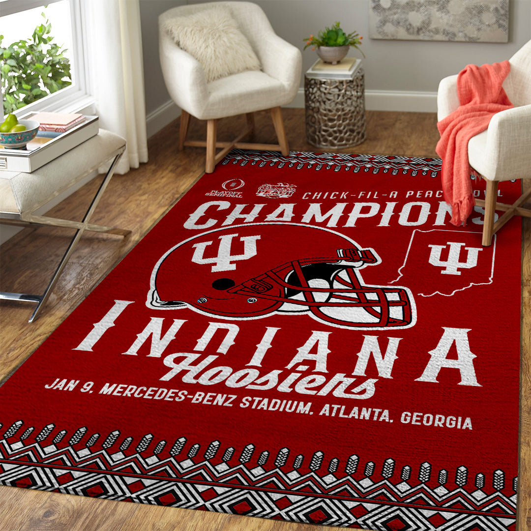 Indiana Hoosiers Football 2026 Peach Bowl Champions Rectangular Rug – TANTN20123