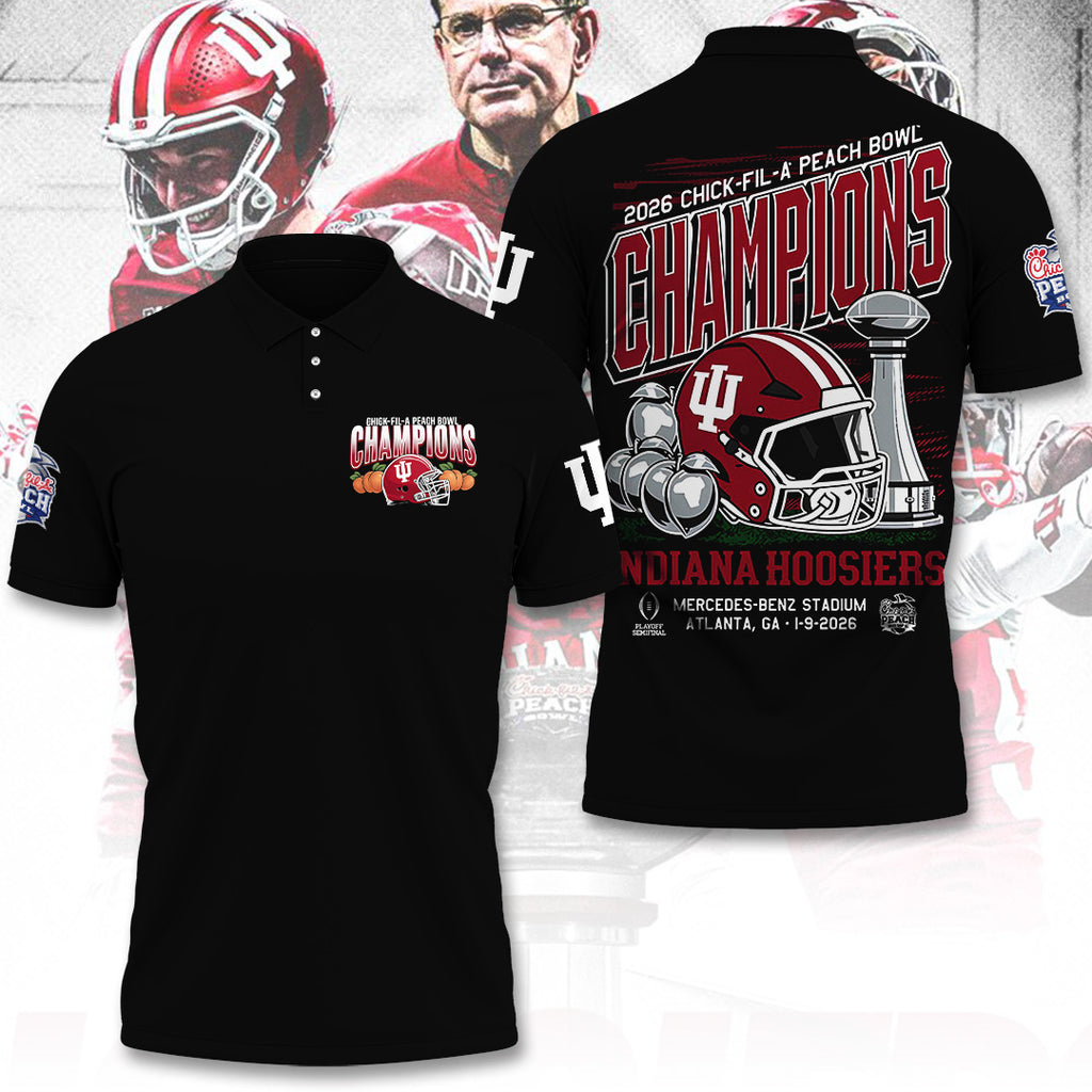 Indiana Hoosiers Football 2026 Peach Bowl Champions 3D Apparel – TANTN20136