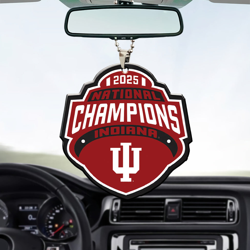 Indiana Hoosiers Football 2025 National Champions Custom shape 2-sided Acrylic Car Ornament – TANTN20149