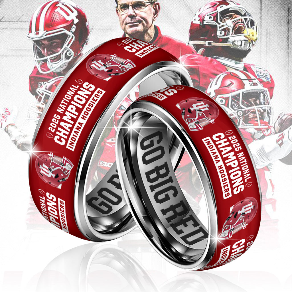 Indiana Hoosiers Football 2025 National Champions Custom Alloy Ring – TANTN20154