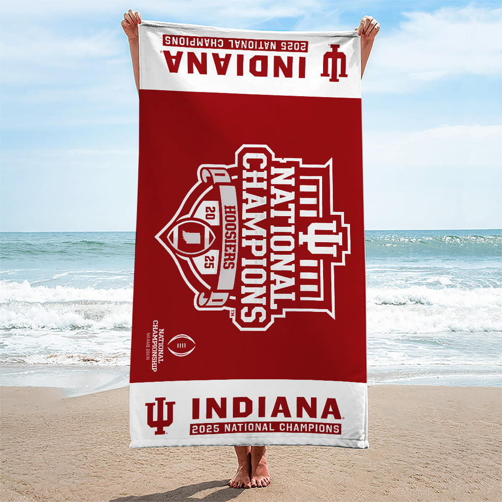 Indiana Hoosiers Football 2025 National Champions Rectangle Beach Towel – TANTN20440