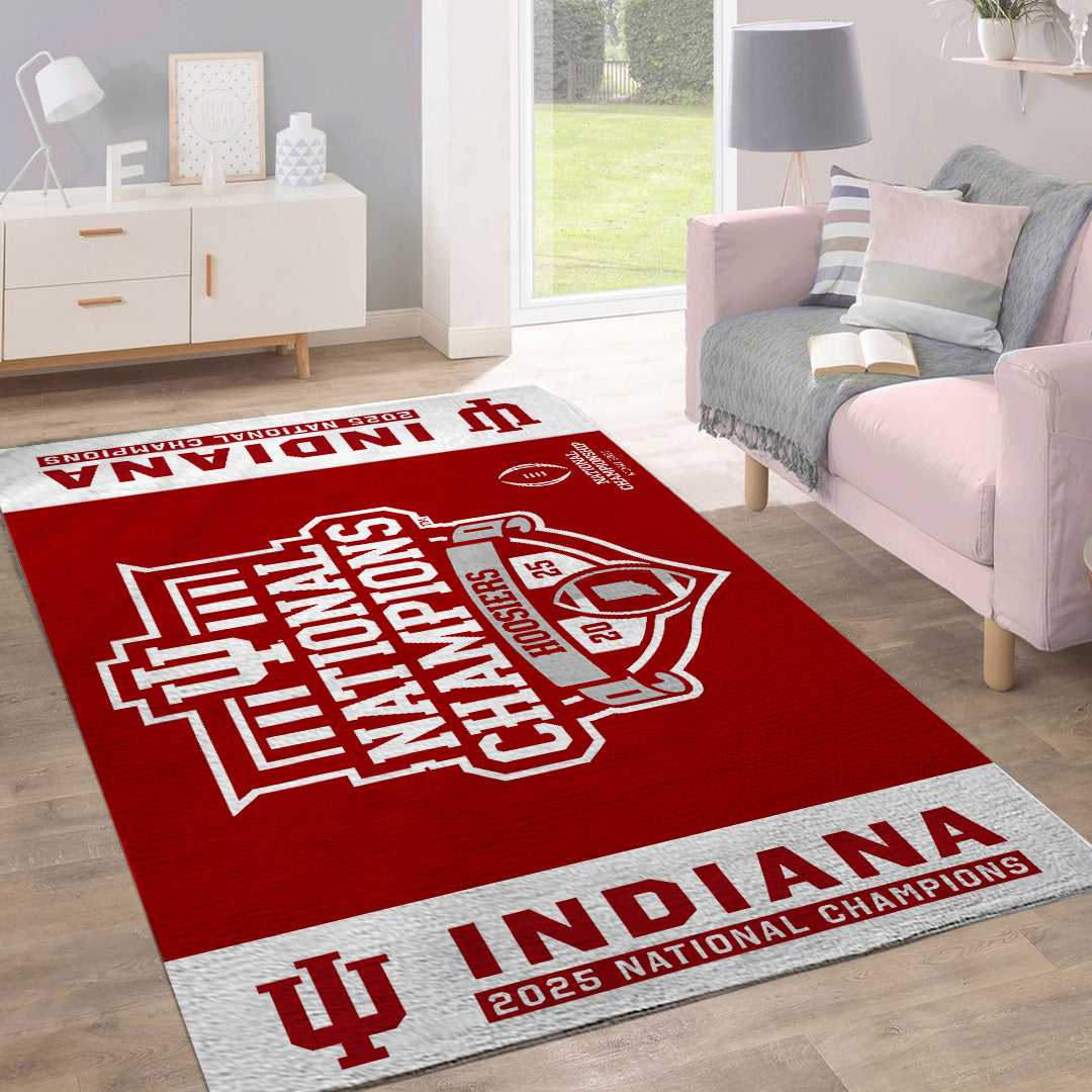Indiana Hoosiers Football 2025 National Champions Rectangular Rug – TANTN20442