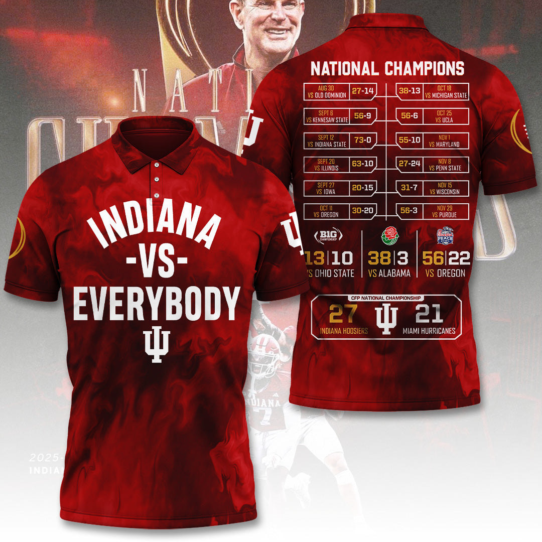 Indiana Hoosiers Football 2025 National Champions 3D Apparel – TANTN20457