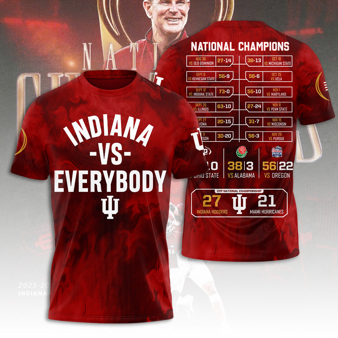 Indiana Hoosiers Football 2025 National Champions 3D Apparel – TANTN20457