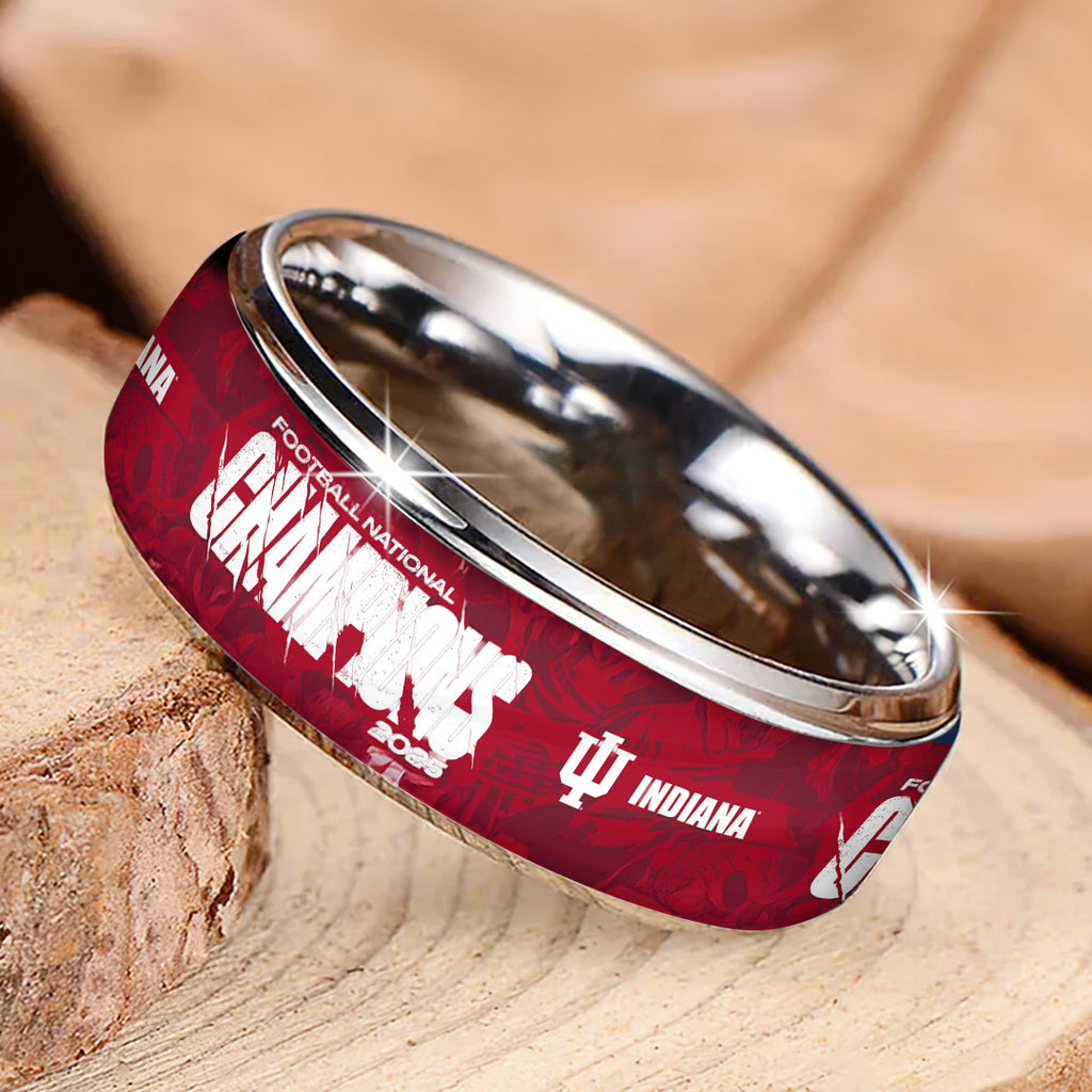 Indiana Hoosiers Football 2025 National Champions Custom Alloy Ring – TANTN20466