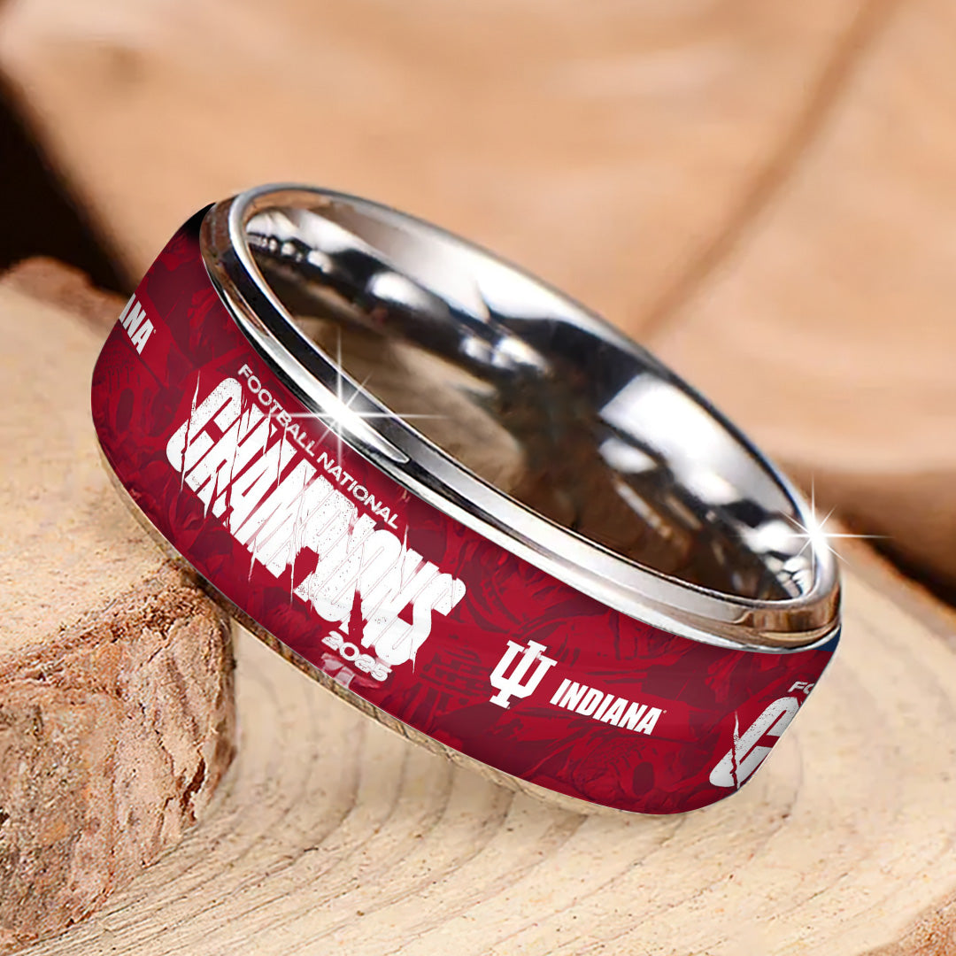 Indiana Hoosiers Football 2025 National Champions Custom Alloy Ring – TANTN20466