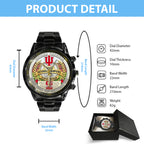Indiana Hoosiers Football 2025 National Champions Black Stainless Steel Watch – TANTN20470