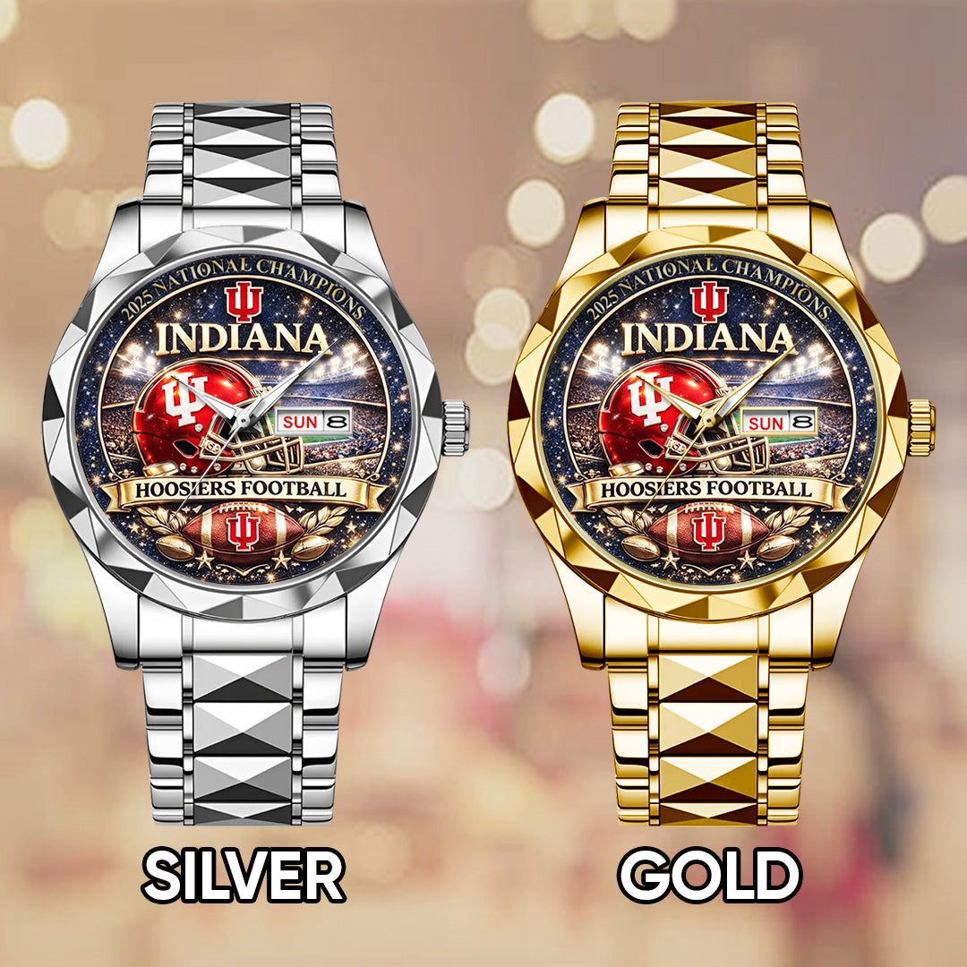 Indiana Hoosiers Football 2025 National Champions Alloy Luxury Quartz Watch – TANTN20493