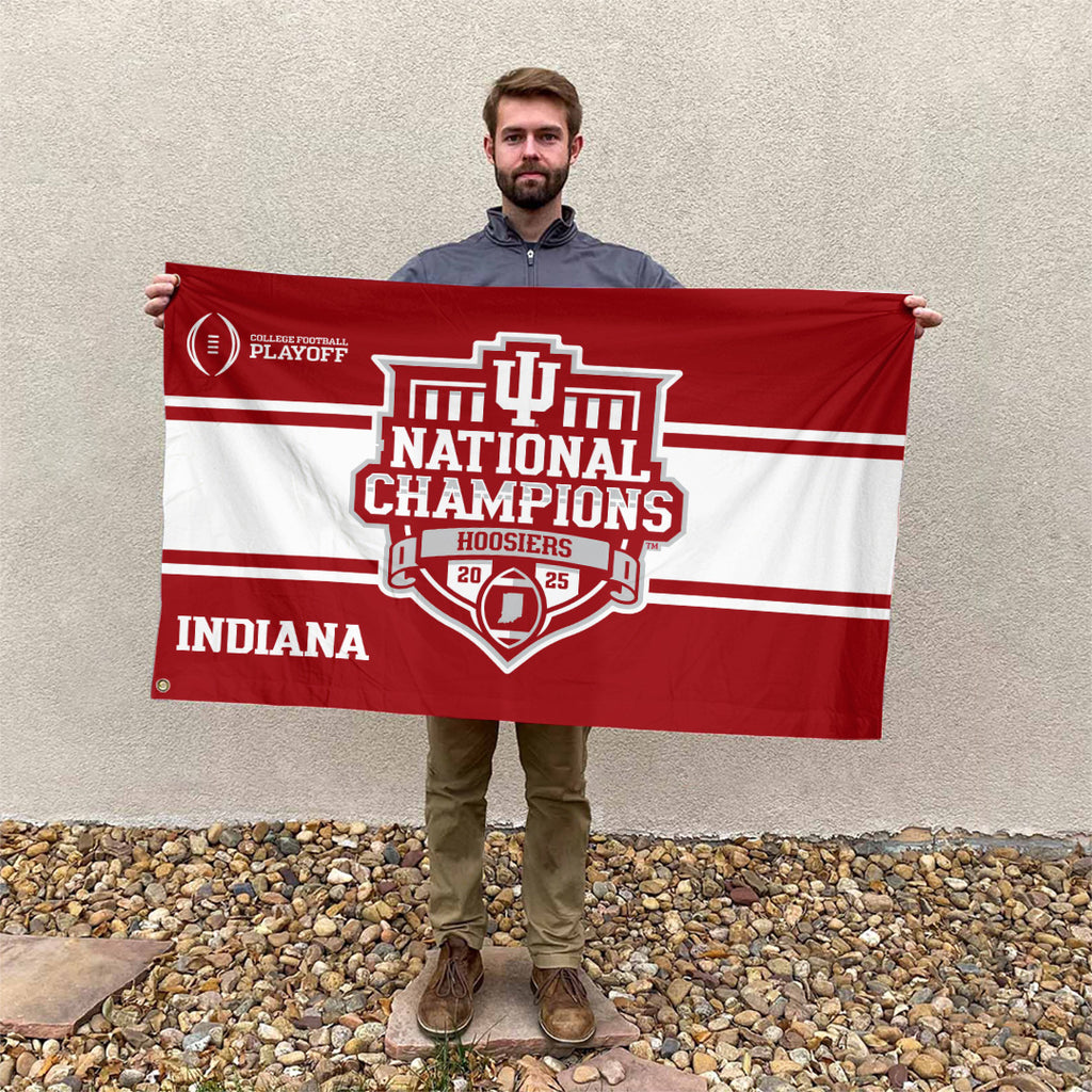 Indiana Hoosiers Football 2025 National Champions 3D Double-side House Flag – TANTN20506