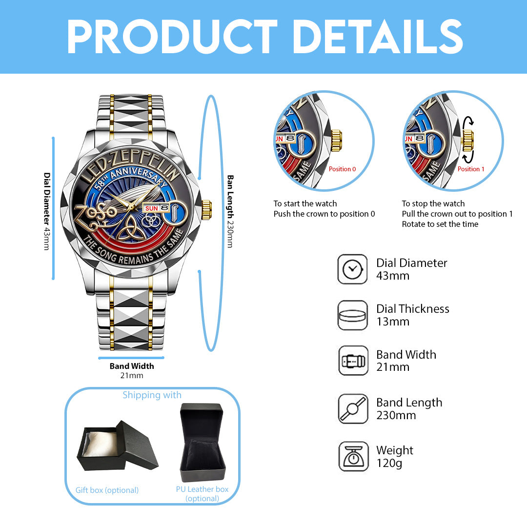 Led Zeppelin Alloy Luxury Quartz Watch – TANTN20554