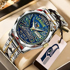 Seattle Seahawks 2025 NFC Champions Alloy Luxury Quartz Watch – TANTN20714