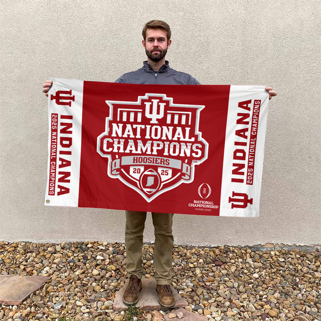 Indiana Hoosiers Football 2025 National Champions 3D Double-side House Flag – TANTN20732