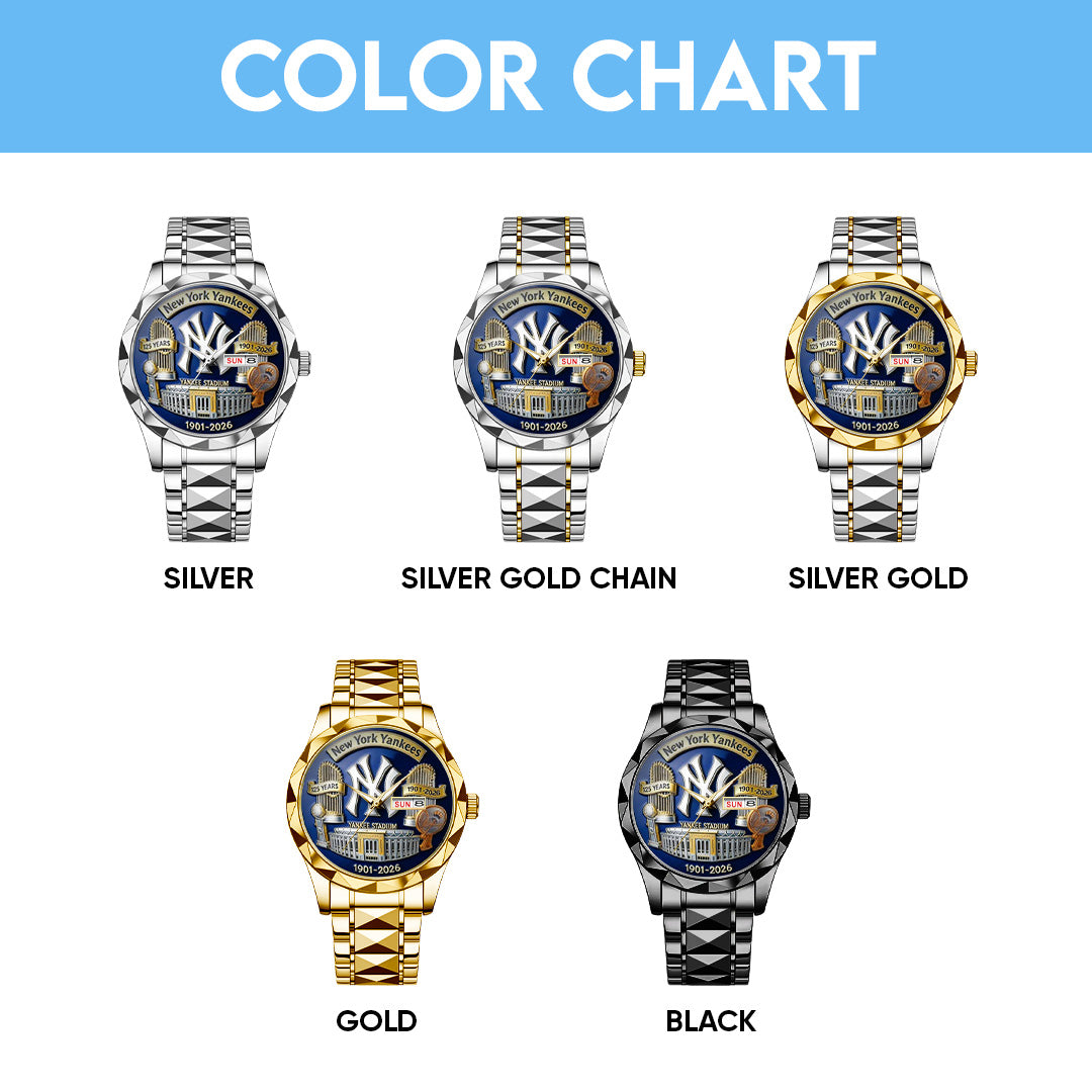 New York Yankees 125th Anniversary 2026 Alloy Luxury Quartz Watch – TANTN20866