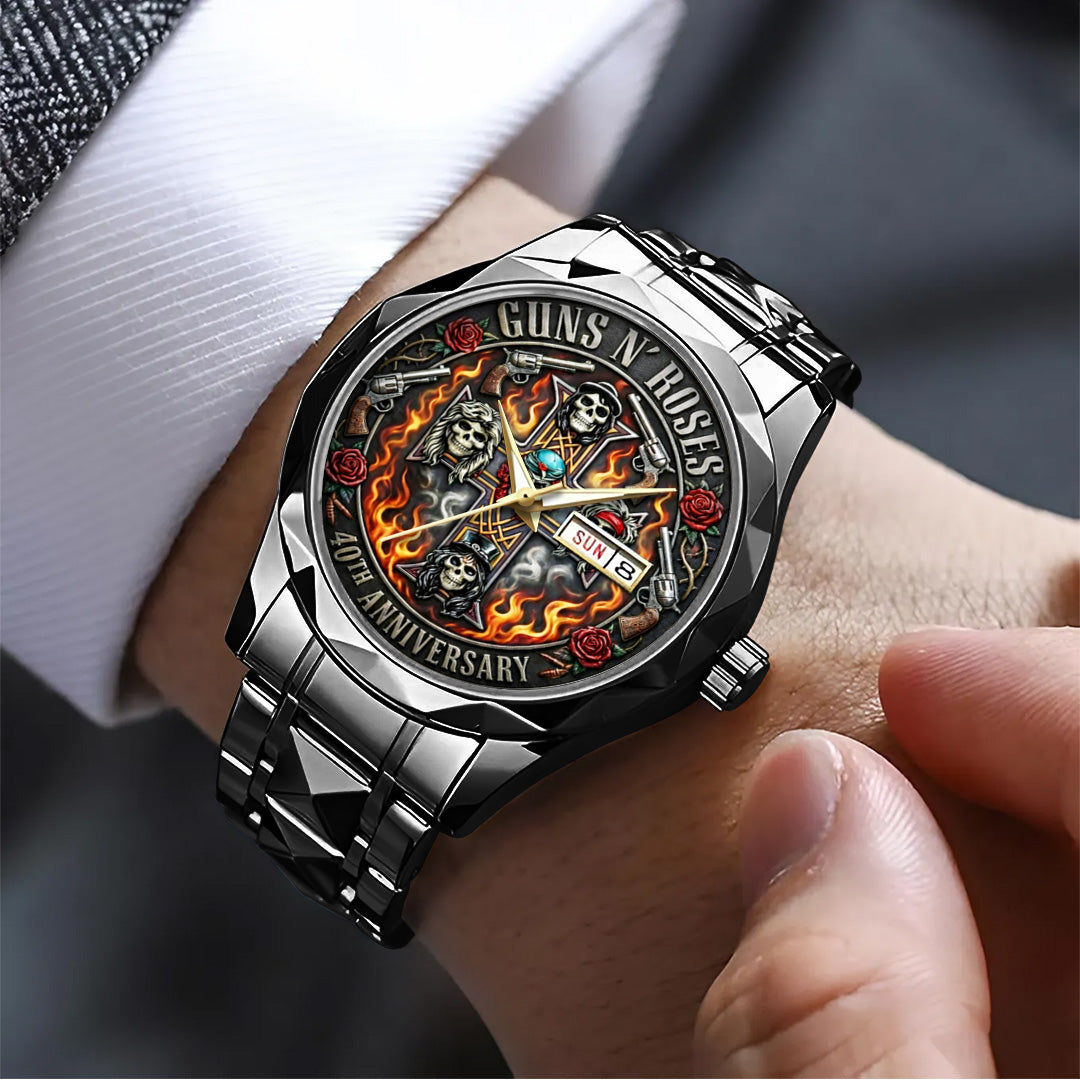 Guns N' Roses 40th Anniversary Alloy Luxury Quartz Watch – TANTN20912