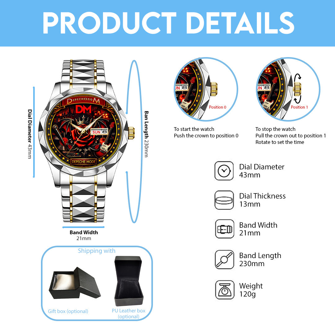 Depeche Mode Alloy Luxury Quartz Watch – TANTN20938